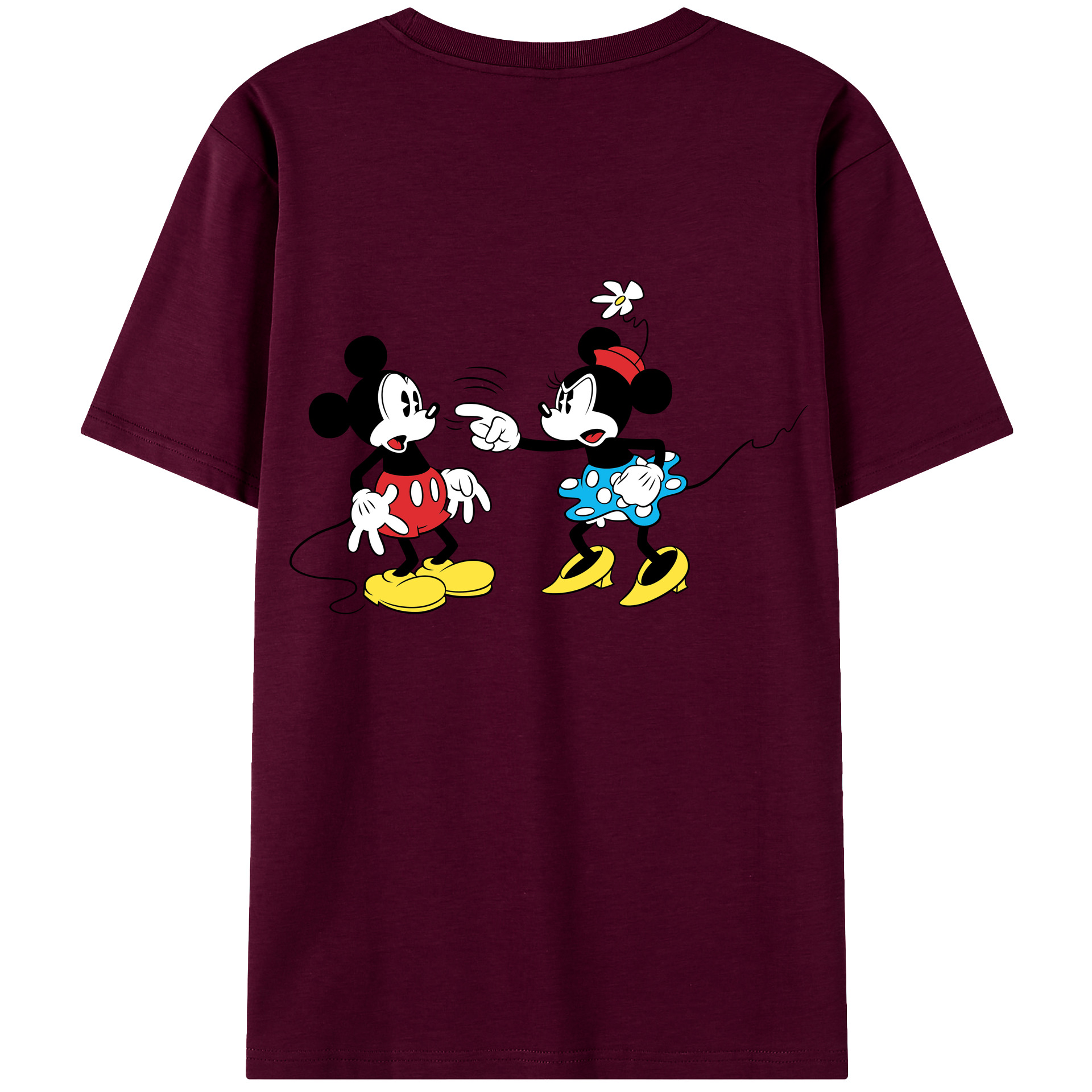 （画像用） ミッキーマウス Mickey Mouse レディース半袖Tシャツ(バックプリント)